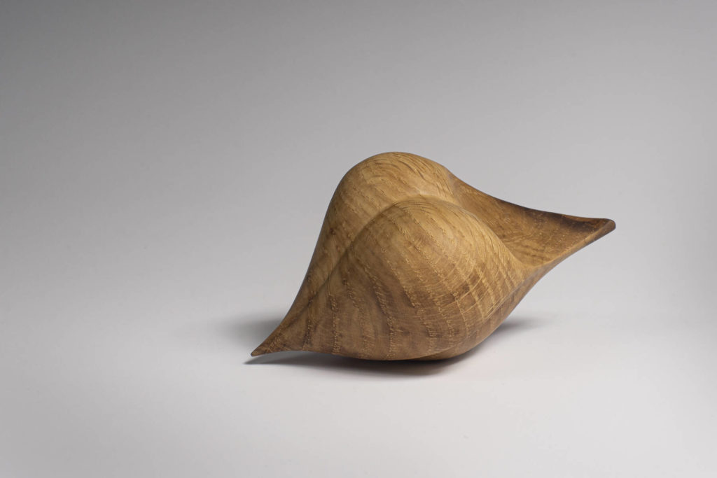 Woodturned sculpture "Love Seed" from the "Seeds of Values" collection - Original creations by Coralie Saramago