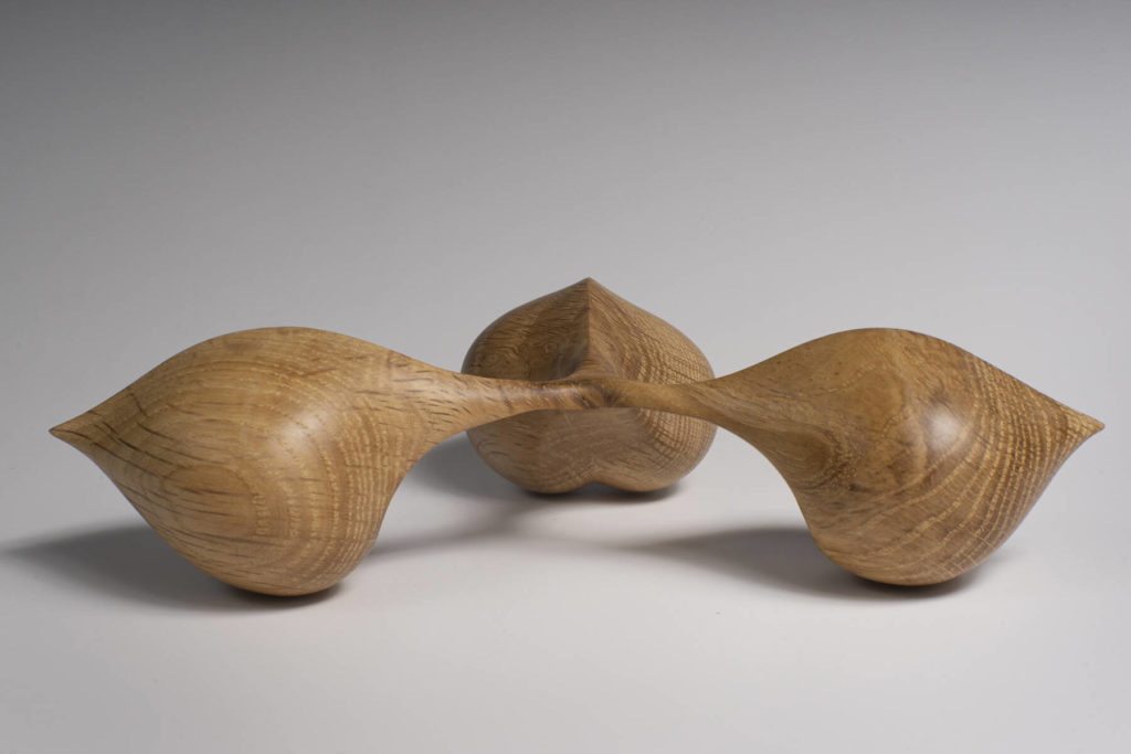 Woodturned sculpture "Connection Seed" from the "Seeds of Values" collection - Original creations by Coralie Saramago